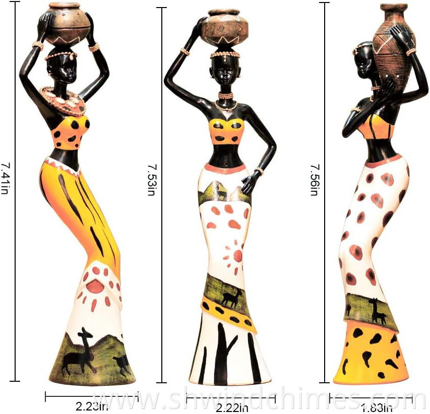 Girls Tribal Lady Figurine Statue